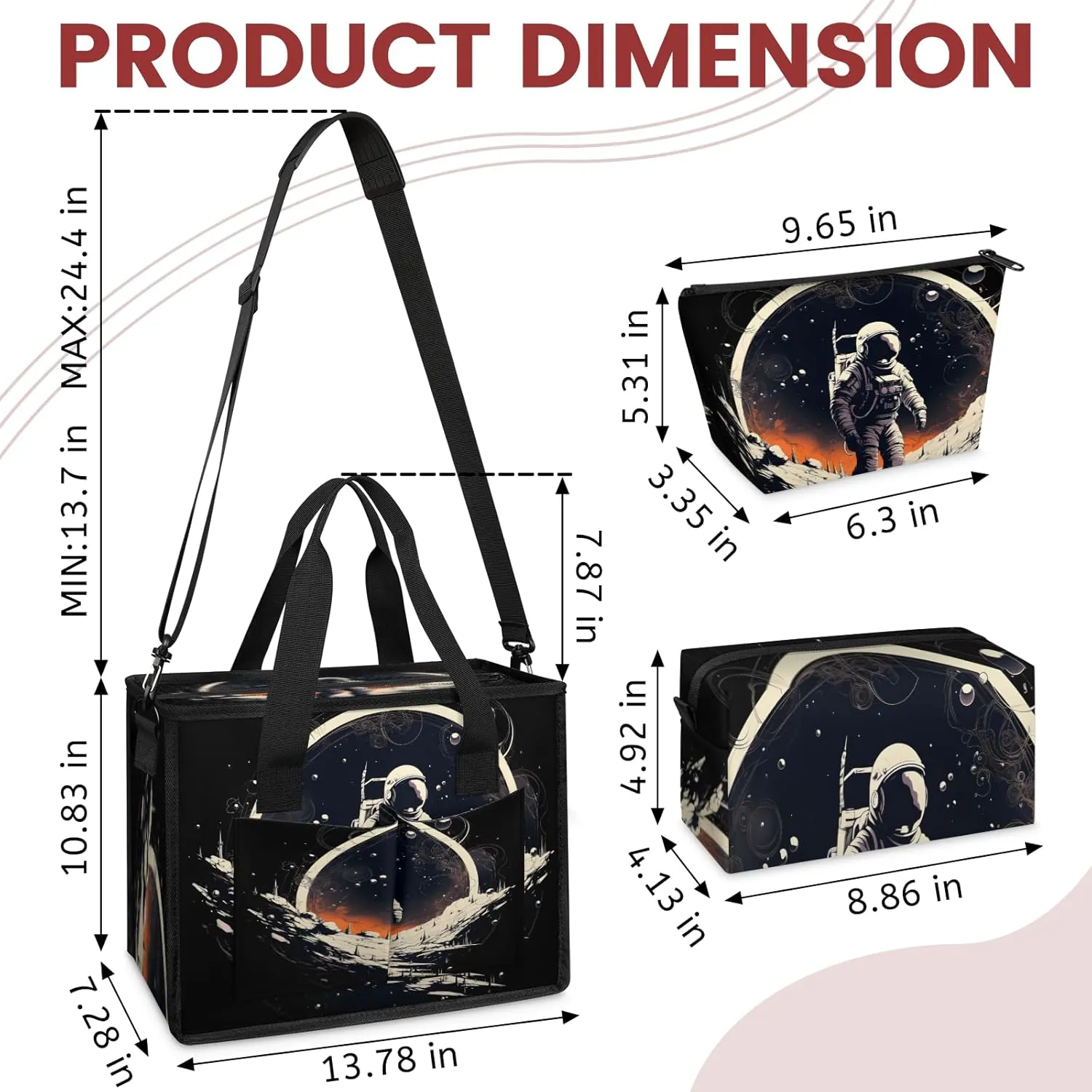 Tote Satchel Bag Set 3PCS for Women, Tote Briefcase Shoulder Handbag Purse Satchels