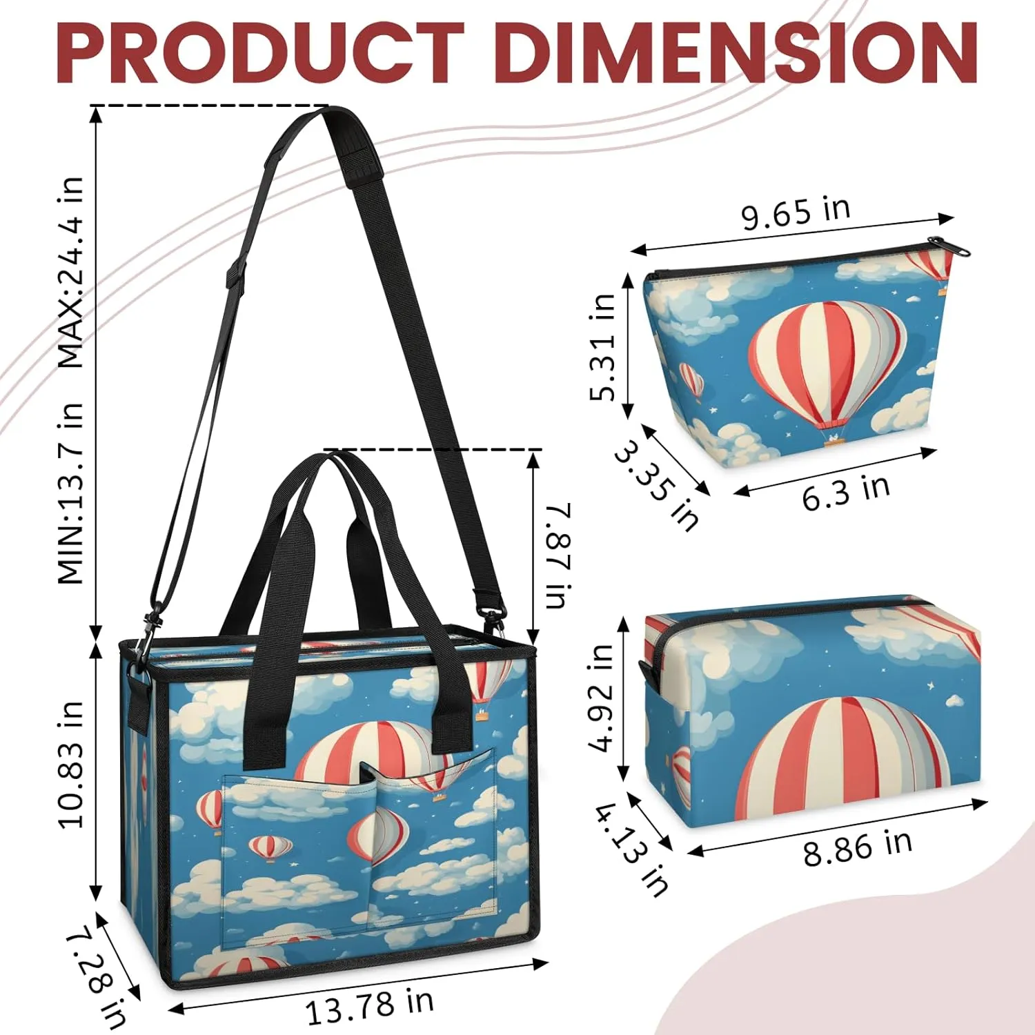 Tote Satchel Bag Set 3PCS for Women, Tote Briefcase Shoulder Handbag Purse Satchels