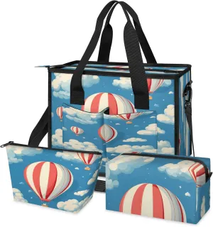 Tote Satchel Bag Set 3PCS for Women, Tote Briefcase Shoulder Handbag Purse Satchels