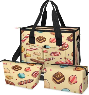 Tote Satchel Bag Set 3PCS for Women, Tote Briefcase Shoulder Handbag Purse Satchels