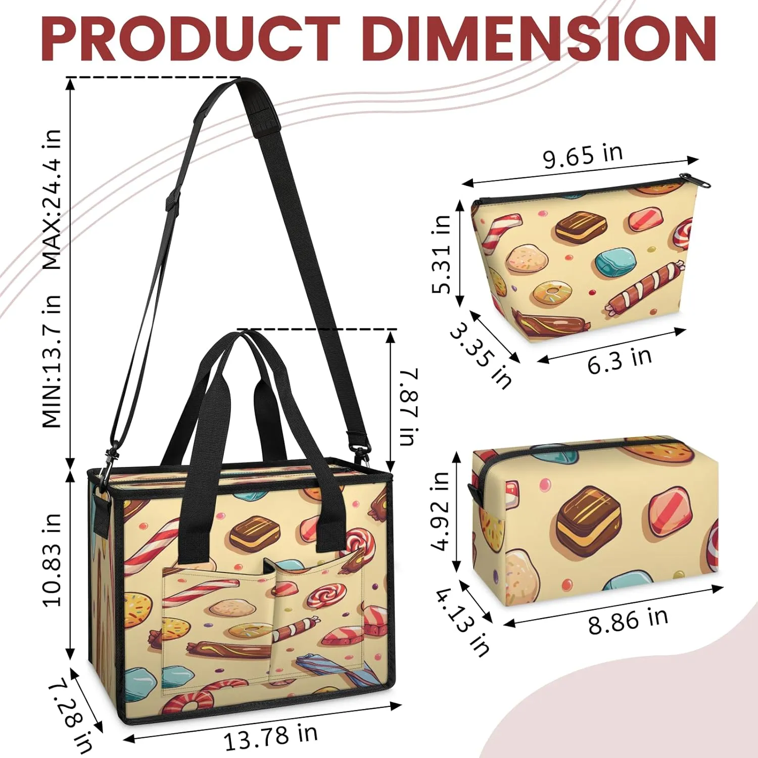 Tote Satchel Bag Set 3PCS for Women, Tote Briefcase Shoulder Handbag Purse Satchels