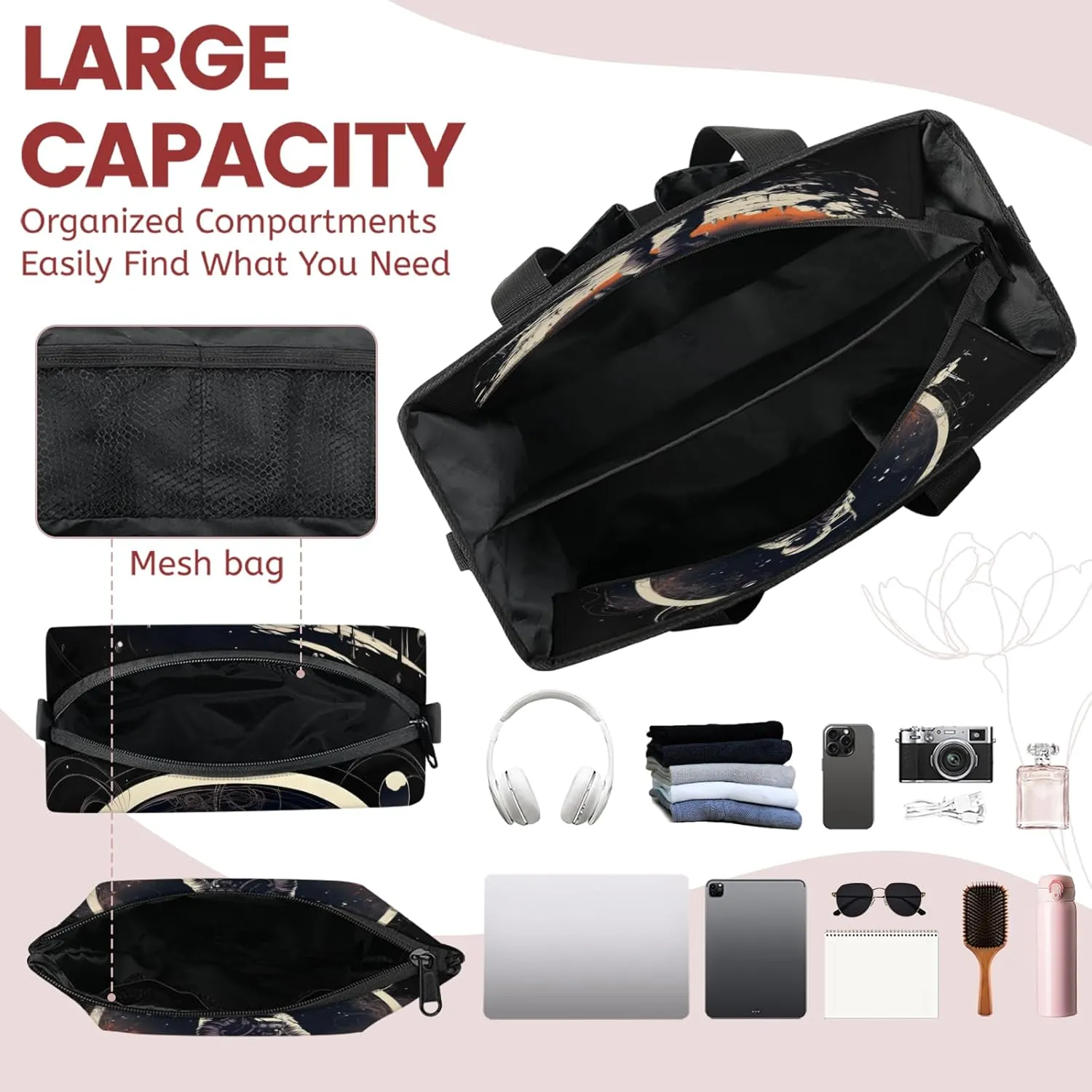 Tote Satchel Bag Set 3PCS for Women, Tote Briefcase Shoulder Handbag Purse Satchels