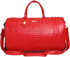 Tote&Carry Apollo 2 Large Rolling Duffle Bag with Wheels, Carry-On Roll Duffel for Travel, Gym, Sports, Overnight, Weekend & All-Purpose Use for Men & Women (Red)