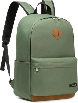 Travel Backpack, 17 Inch Laptop Backpack, Water Resistant College Bookbag, Large Capacity Computer Backpacks (Green)