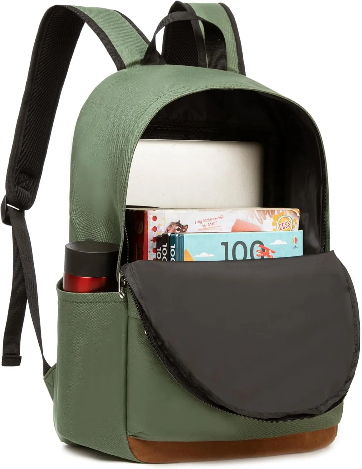 Travel Backpack, 17 Inch Laptop Backpack, Water Resistant College Bookbag, Large Capacity Computer Backpacks (Green)