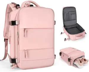 Travel Backpack for Men Women, Carry On Backpack, Laptop Backpack Flight Approved, Nurse Bag Daypack for Weekender (Pink,small)
