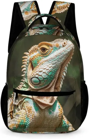 Travel Backpack for Men Women Carry On Backpack Lightweight Laptop Backpack Primitive Wildlife Lizards Backpack for Work Hiking