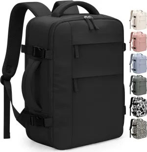 Travel Backpack for Women Man, Waterproof Personal Item Travel Bag Airline Approved Laptop Backpack Weekender bags Bookbag for Business,Travel, Work Fits 15.6 inch Laptop(Medium,Black)