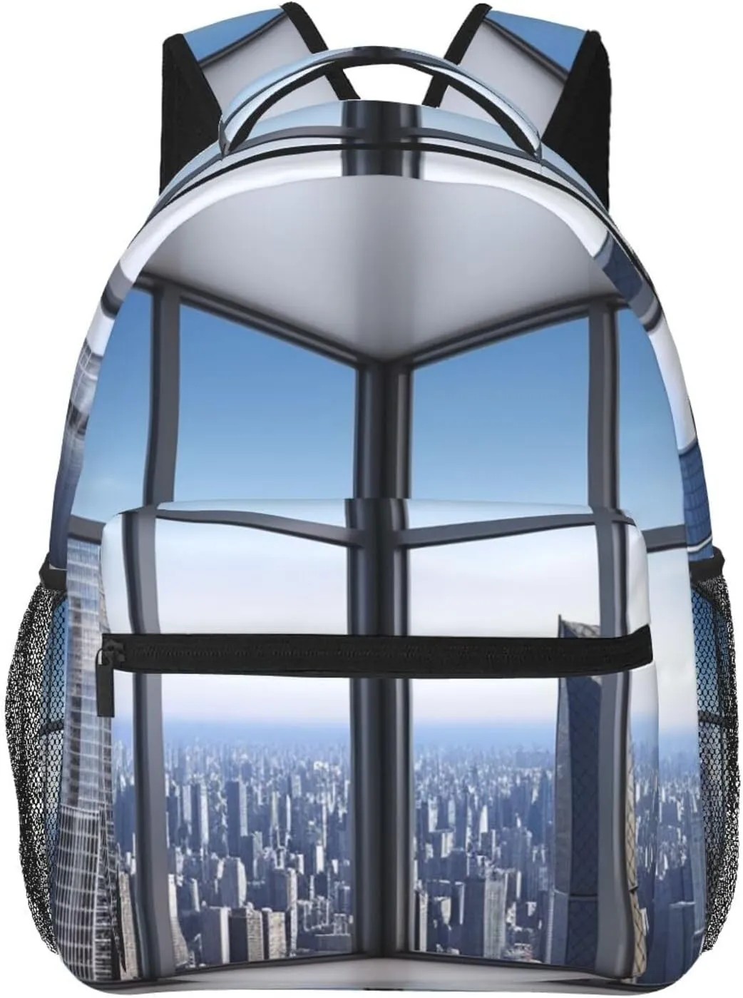 Travel Backpack for Women Men Skyscraper Buildings Laptop Backpack Large College Bag Waterproof Casual Daypack