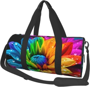 Travel Bag For Women,Colorful Flowers Print Personal Item Duffle Bags,Weekend Travel Duffel Tote Bag,Travel Sport Gym Bag For Men,Airplane Travel Essentials For Flying