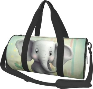 Travel Bag For Women,Lovely Elephant Print Personal Item Duffle Bags,Weekend Travel Duffel Tote Bag,Travel Sport Gym Bag For Men,Airplane Travel Essentials For Flying
