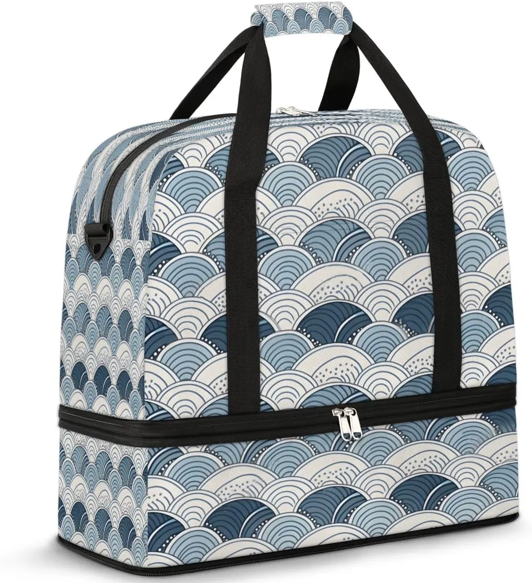 Travel Duffel Bag Boho Print Weekender Bag with Shoe Compartment Foldable Overnight Bags for Travel Sports Lightweight Gym Bags for Men Women