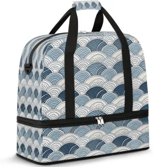 Travel Duffel Bag Boho Print Weekender Bag with Shoe Compartment Foldable Overnight Bags for Travel Sports Lightweight Gym Bags for Men Women