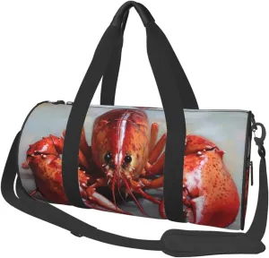 Travel Duffel Bag Foldable Weekender Overnight Bag Lobster Sports Tote Gym Bag Large Capacity Lightweight Carry On Luggage Bag for Men Women