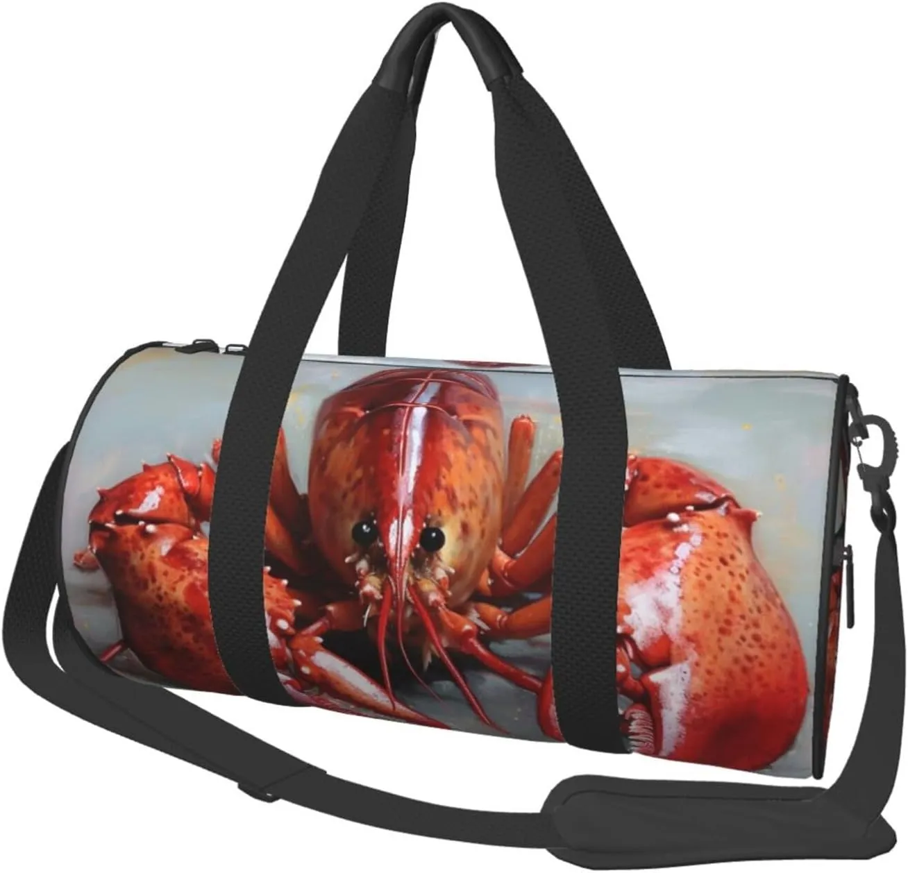 Travel Duffel Bag Foldable Weekender Overnight Bag Lobster Sports Tote Gym Bag Large Capacity Lightweight Carry On Luggage Bag for Men Women