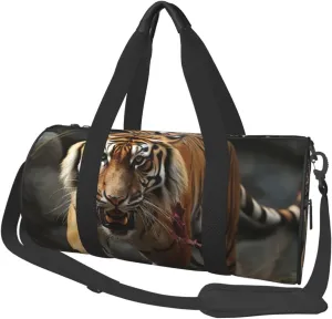 Travel Duffel Bag Foldable Weekender Overnight Bag Malayan Tiger Sports Tote Gym Bags Large Capacity Lightweight Carry On Luggage Bags for Men Women