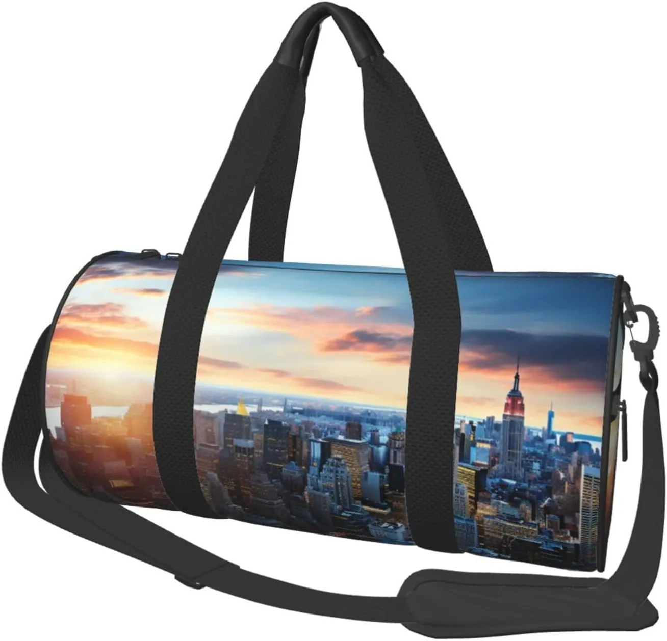 Travel Duffel Bag Foldable Weekender Overnight Bag New York City Skyline Sports Tote Gym Bags Large Capacity Lightweight Carry On Luggage Bags for Men Women