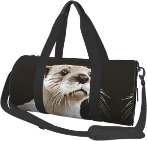 Travel Duffel Bag Foldable Weekender Overnight Bag Otter Sports Tote Gym Bag Large Capacity Lightweight Carry On Luggage Bag for Men Women