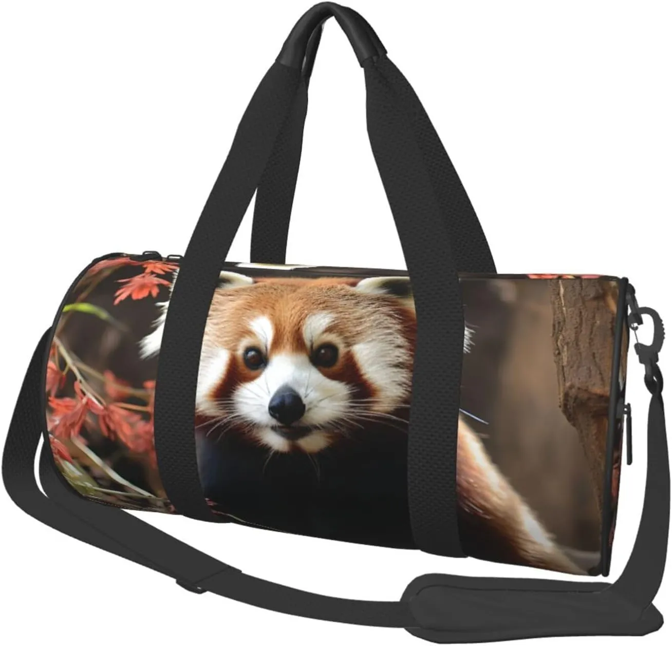 Travel Duffel Bag Foldable Weekender Overnight Bag Red Pandas Sports Tote Gym Bags Large Capacity Lightweight Carry On Luggage Bags for Men Women