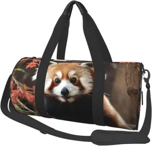 Travel Duffel Bag Foldable Weekender Overnight Bag Red Pandas Sports Tote Gym Bags Large Capacity Lightweight Carry On Luggage Bags for Men Women