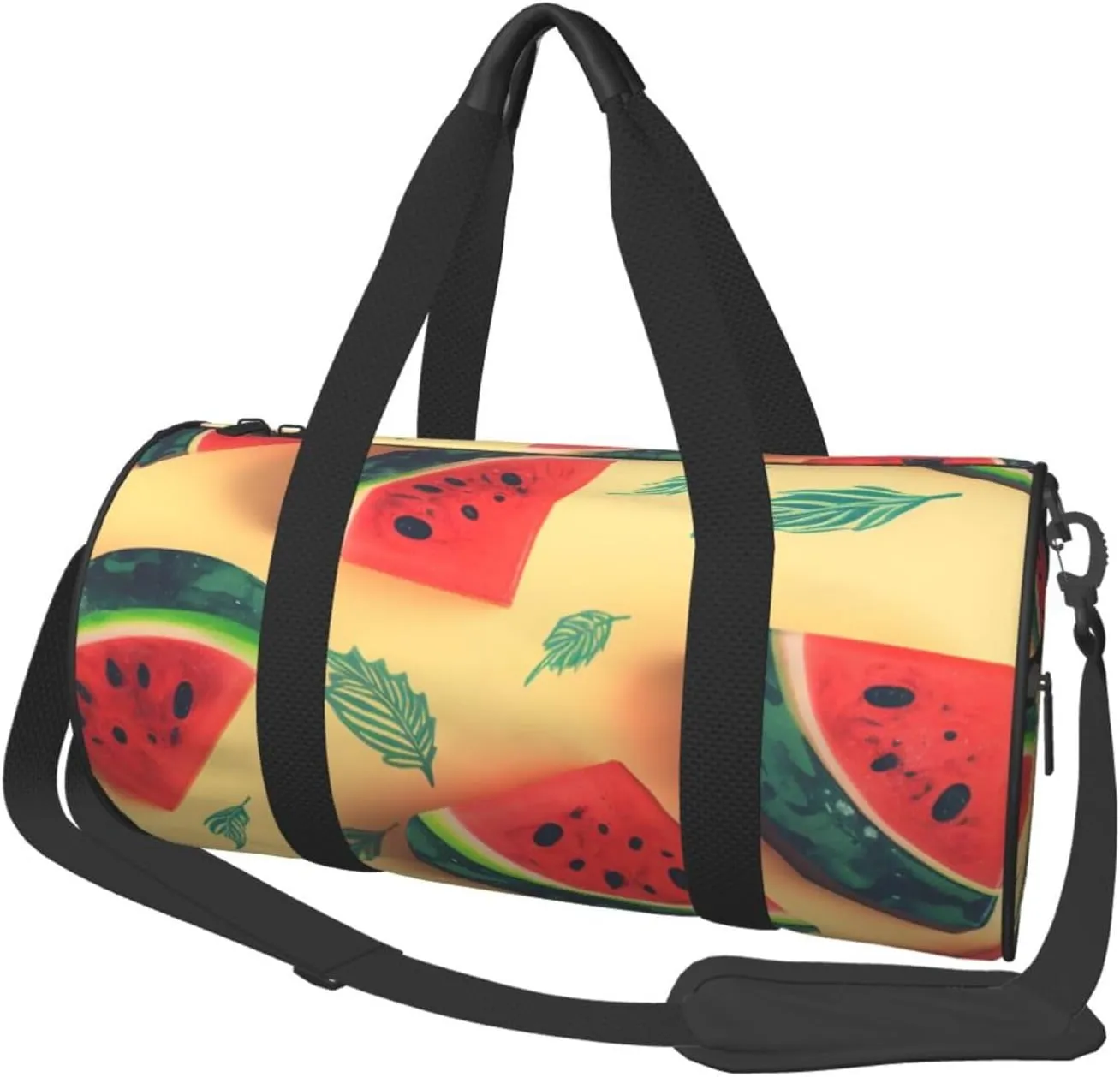 Travel Duffel Bag Foldable Weekender Overnight Bag Summer Watermelon Sports Tote Gym Bag Large Capacity Lightweight Carry On Luggage Bag for Men Women