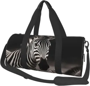 Travel Duffel Bag Foldable Weekender Overnight Bag Wild Animals Zebra Sports Tote Gym Bags Large Capacity Lightweight Carry On Luggage Bags for Men Women