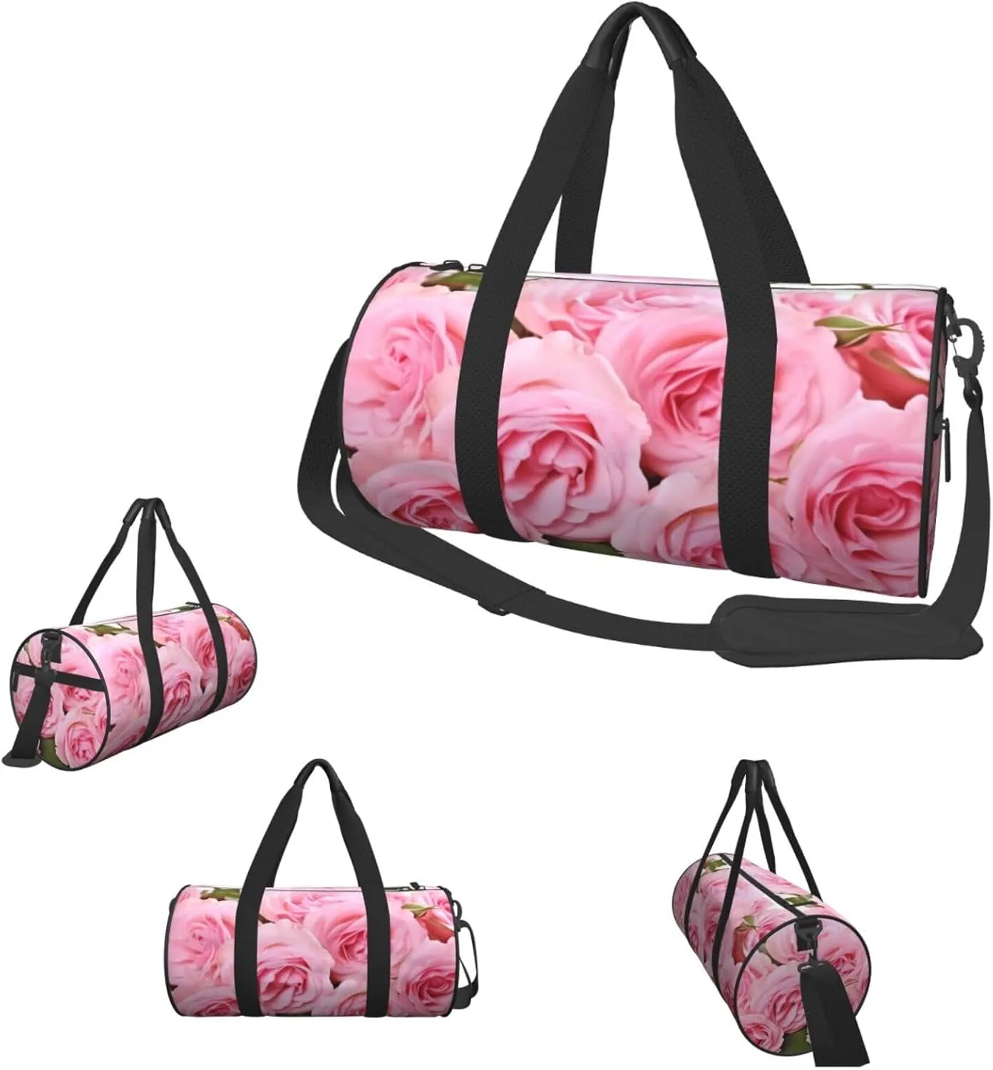 Travel Duffel Bag Fresh Roses Weekender Overnight Bag For Men Women Large Capacity Sports Gym Bag Canvas Carry On Tote Bags For Travel Yoga