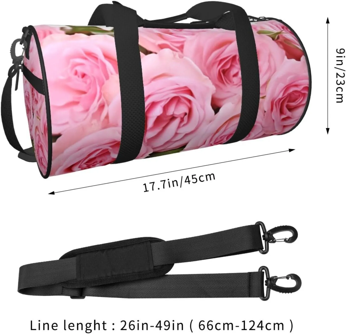 Travel Duffel Bag Fresh Roses Weekender Overnight Bag For Men Women Large Capacity Sports Gym Bag Canvas Carry On Tote Bags For Travel Yoga