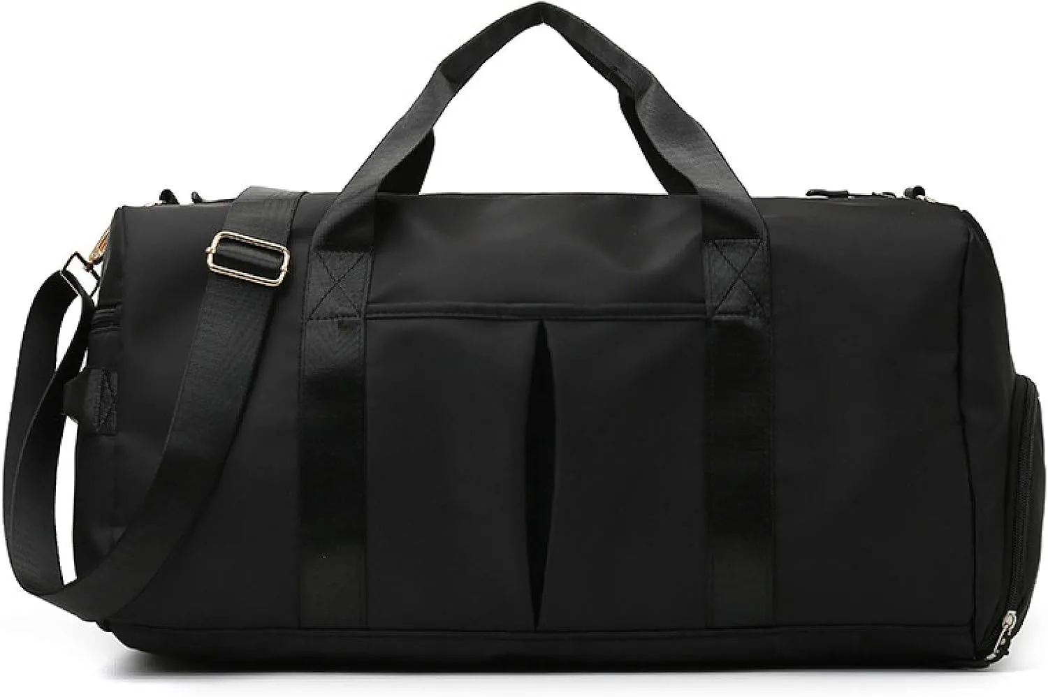 Travel Duffel Bag Gym Sports Duffle Bag with Wet Pocket & Shoes Compartment Water Resistant Luggage Packable Duffle Bag Weekender Bag for Women and Men (black)