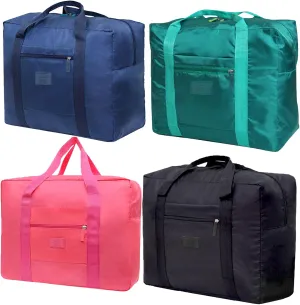 Travel Duffel Bag Lightweight Foldable Travel Bag for Women and Men Waterproof Tote Carry On Luggage Bag Weekender Overnight Bag (Blue Green Red Black)