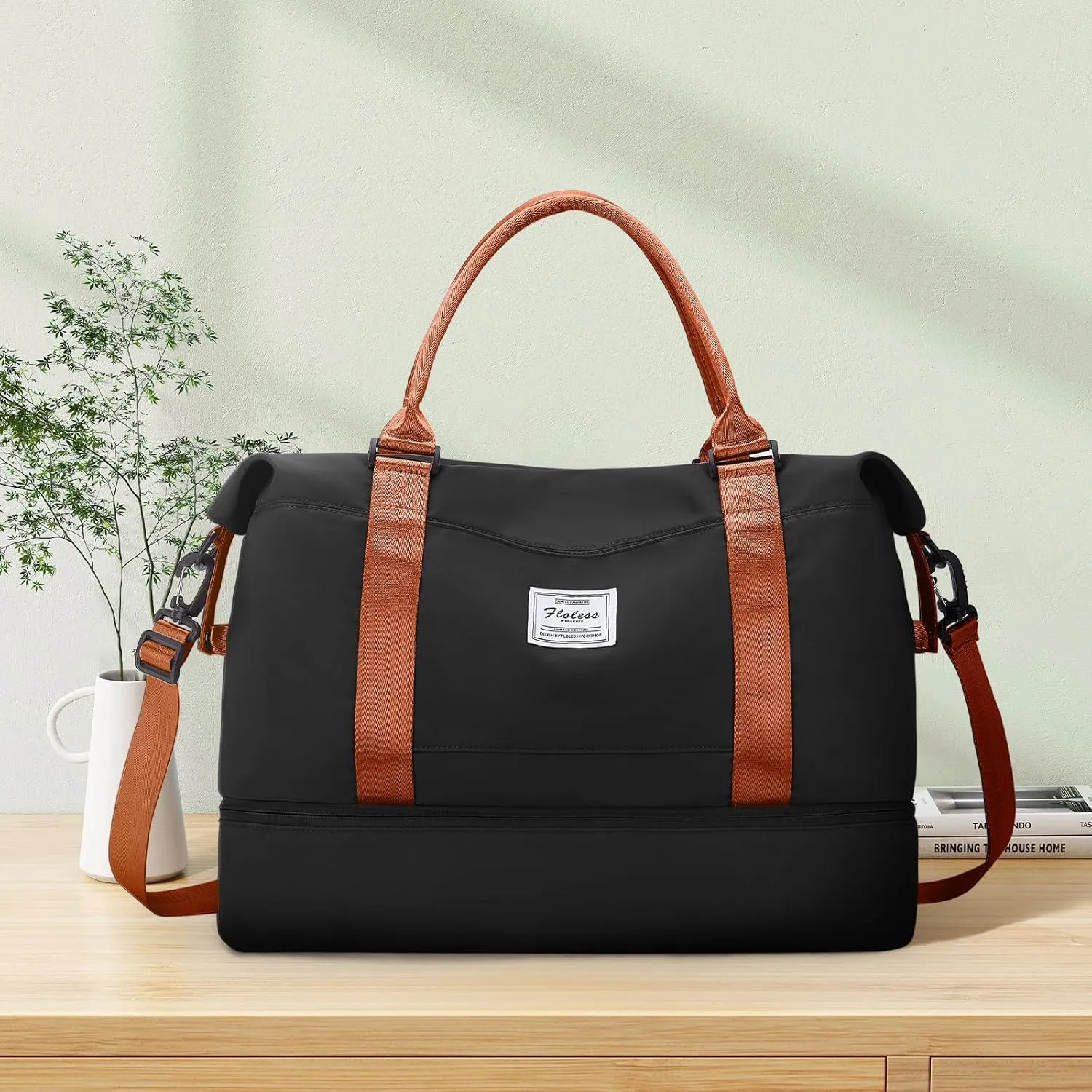 Travel Duffel Bag,Sports Tote Gym Bag,Shoulder Weekender Overnight Bag for Women