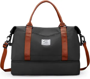 Travel Duffel Bag,Sports Tote Gym Bag,Shoulder Weekender Overnight Bag for Women