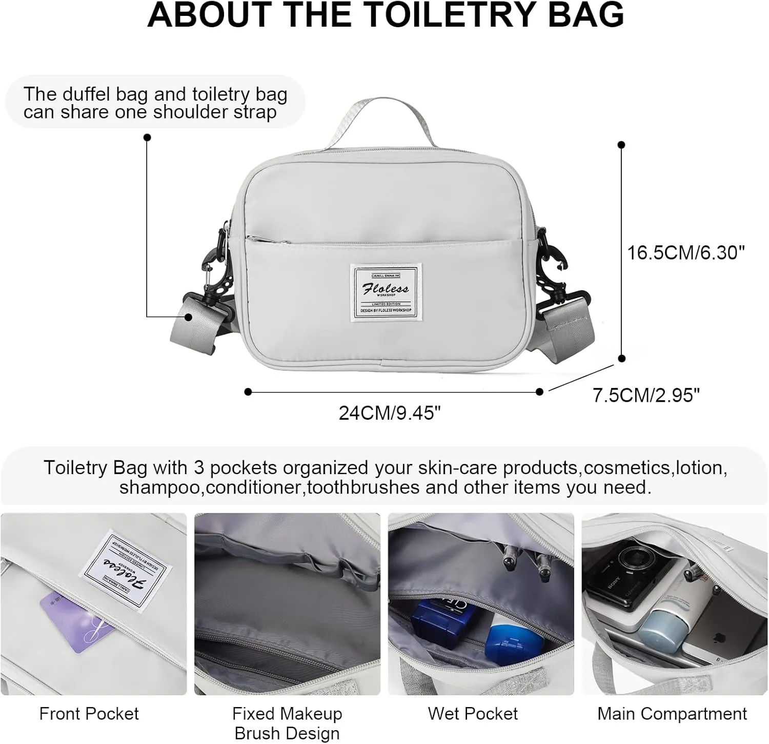 Travel Duffel Bag,Sports Tote Gym Bag,Shoulder Weekender Overnight Bag for Women