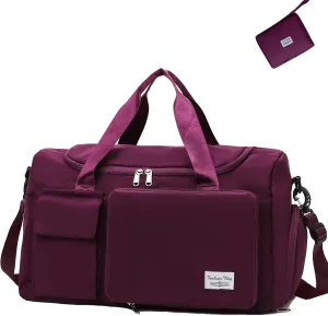 Travel Duffel Tote Bag,Travel Weekender Overnight Bags Women Carry On Bag Totes for Airplanes,Sports Gym Duffle with Trolley Sleeve