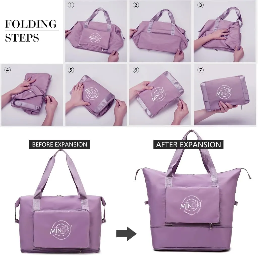 Travel Duffel Tote Bag,Travel Weekender Overnight Bags Women Carry On Bag Totes for Airplanes,Sports Gym Duffle with Trolley Sleeve