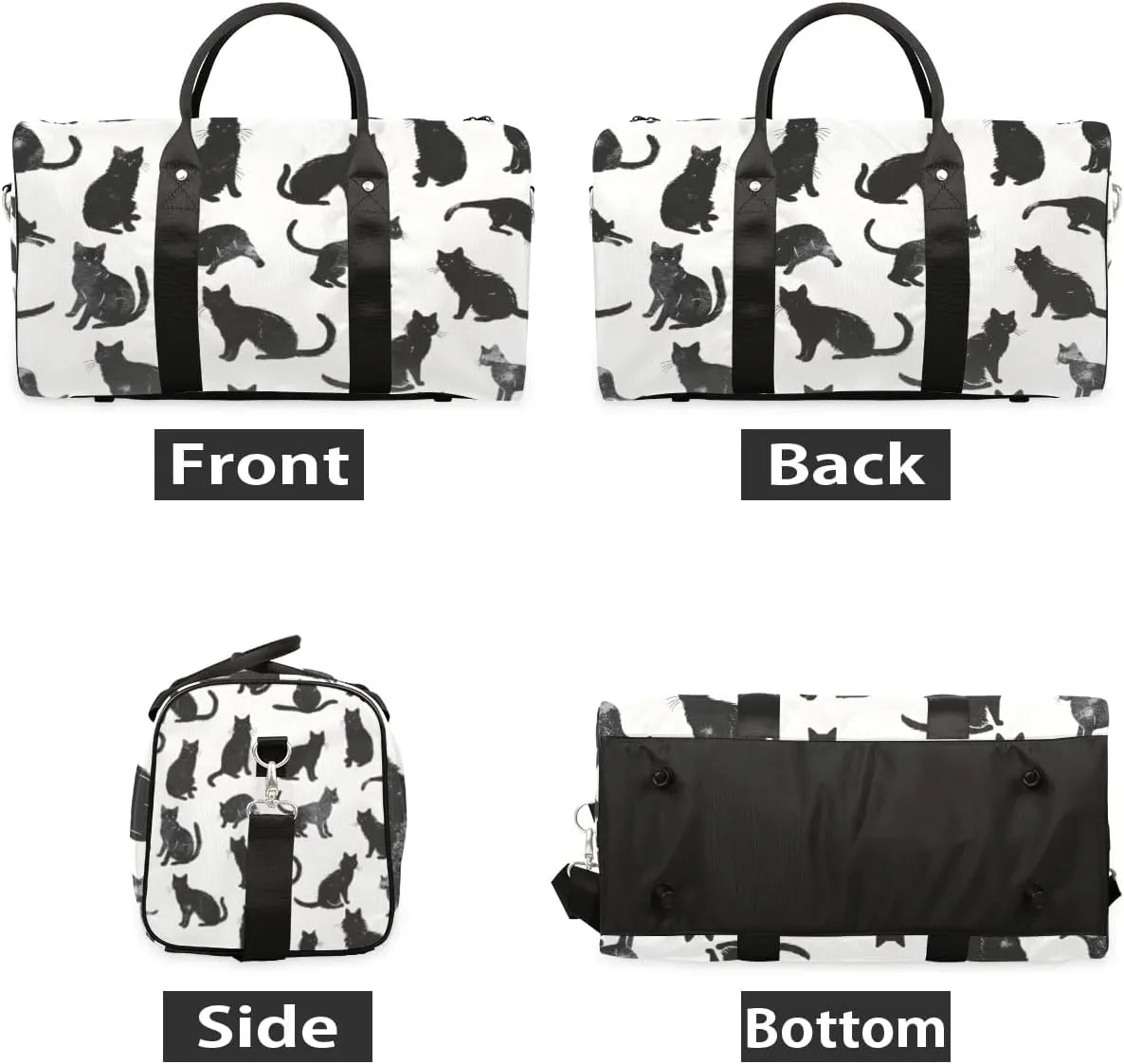 Travel Duffle Bag Cats Printed Gym Bags for Men Women Travel Duffel Bags with Adjustable Shoulder Strap Carry On Weekender Bag