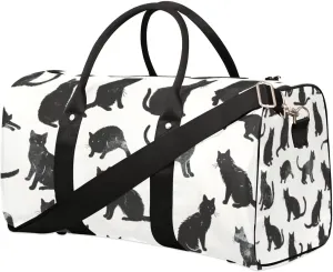 Travel Duffle Bag Cats Printed Gym Bags for Men Women Travel Duffel Bags with Adjustable Shoulder Strap Carry On Weekender Bag