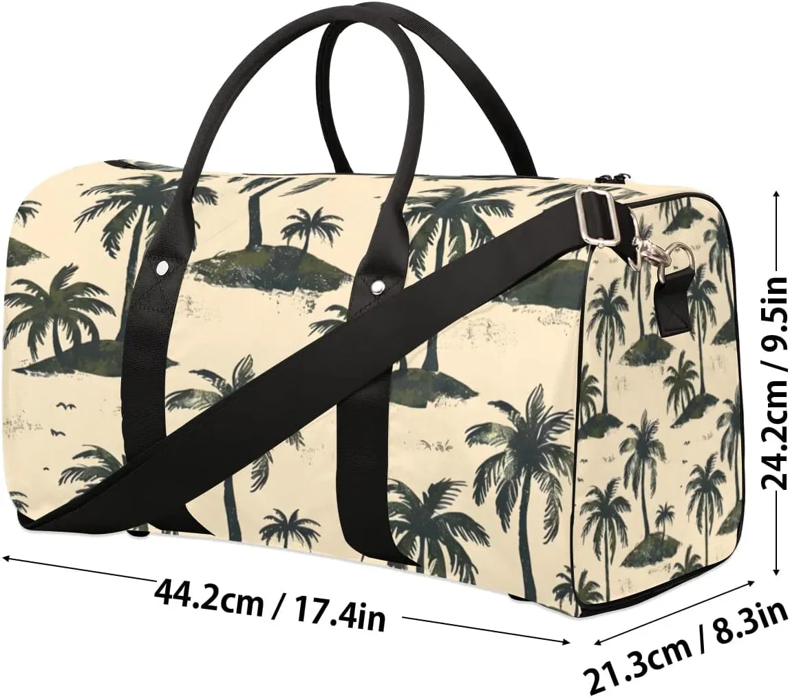 Travel Duffle Bag Coconut Tree Plant Gym Bags for Men Women Travel Duffel Bags with Adjustable Shoulder Strap Carry On Weekender Bag