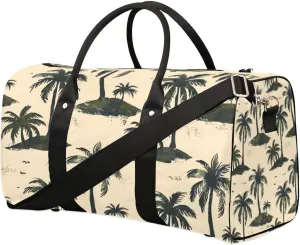 Travel Duffle Bag Coconut Tree Plant Gym Bags for Men Women Travel Duffel Bags with Adjustable Shoulder Strap Carry On Weekender Bag