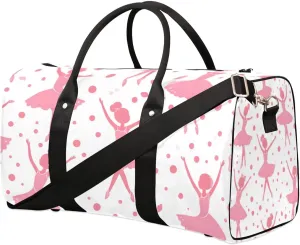 Travel Duffle Bag Dot Ballet Gym Bags for Men Women Travel Duffel Bags with Adjustable Shoulder Strap Carry On Weekender Bag