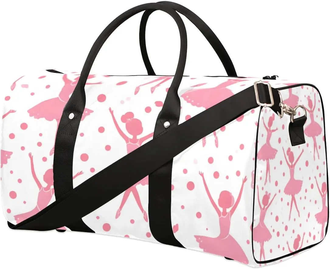 Travel Duffle Bag Dot Ballet Gym Bags for Men Women Travel Duffel Bags with Adjustable Shoulder Strap Carry On Weekender Bag