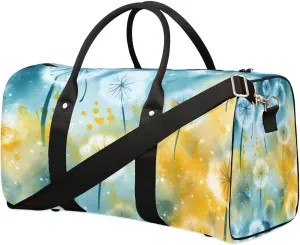 Travel Duffle Bag Floating Dandelion Gym Bags for Men Women Travel Duffel Bags with Adjustable Shoulder Strap Carry On Weekender Bag