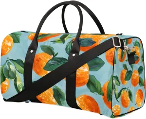Travel Duffle Bag Oranges Gym Bags for Men Women Travel Duffel Bags with Adjustable Shoulder Strap Carry On Weekender Bag