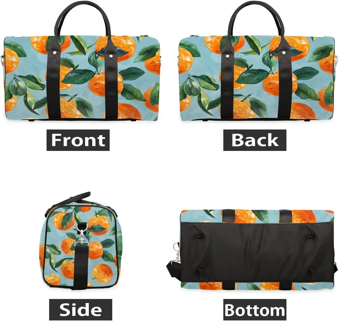Travel Duffle Bag Oranges Gym Bags for Men Women Travel Duffel Bags with Adjustable Shoulder Strap Carry On Weekender Bag