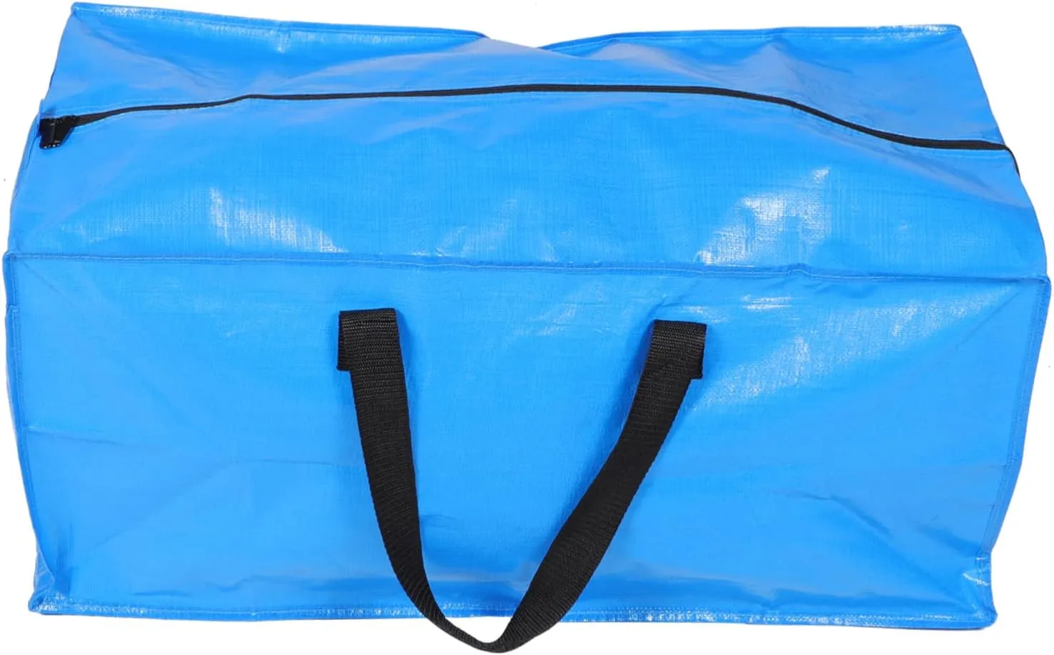 Travel Duffle Bag with Zipper and Handle Large Capacity Storage Bag for Clothes Versatile Moving and Sports Organizer Blue