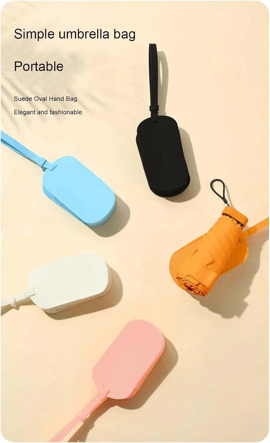 travel umbrella, Mini Travel Sun Umbrella for Purse with Case, 99% UV Protection, Sun & Rain Umbrellas, Compact Portable for Women Men Multiple Colors