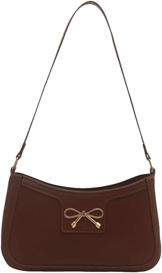 Trendy Bow Shoulder Bag for Women PU Leather Shoulder Purse Tote Bag Crossbody Purses for Work Travel 2025