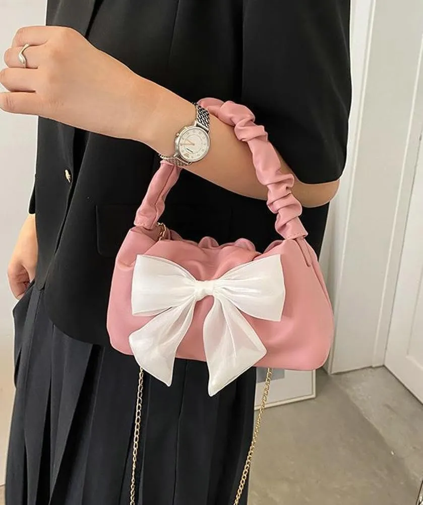 Trendy Small Shoulder Bag for Women Clutch Purse Large Bow Handbag Crossbody Bags Shoulder Handbags 2025
