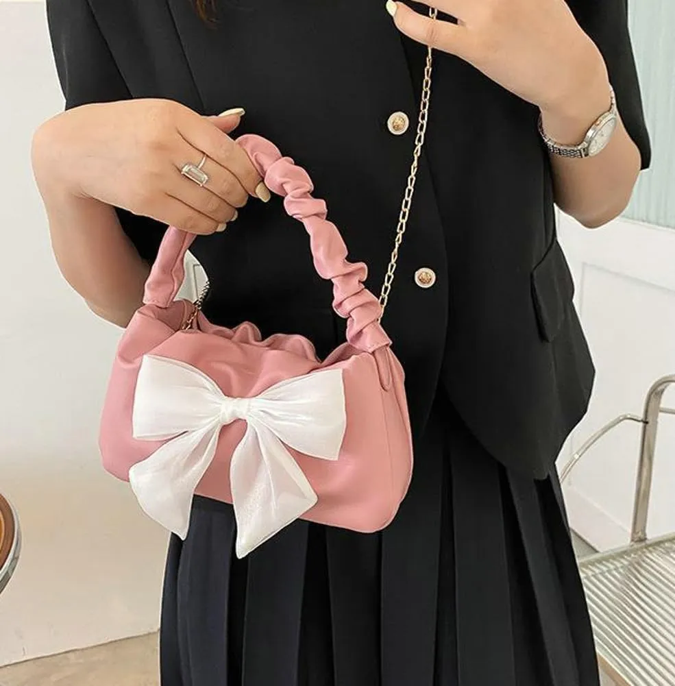 Trendy Small Shoulder Bag for Women Clutch Purse Large Bow Handbag Crossbody Bags Shoulder Handbags 2025