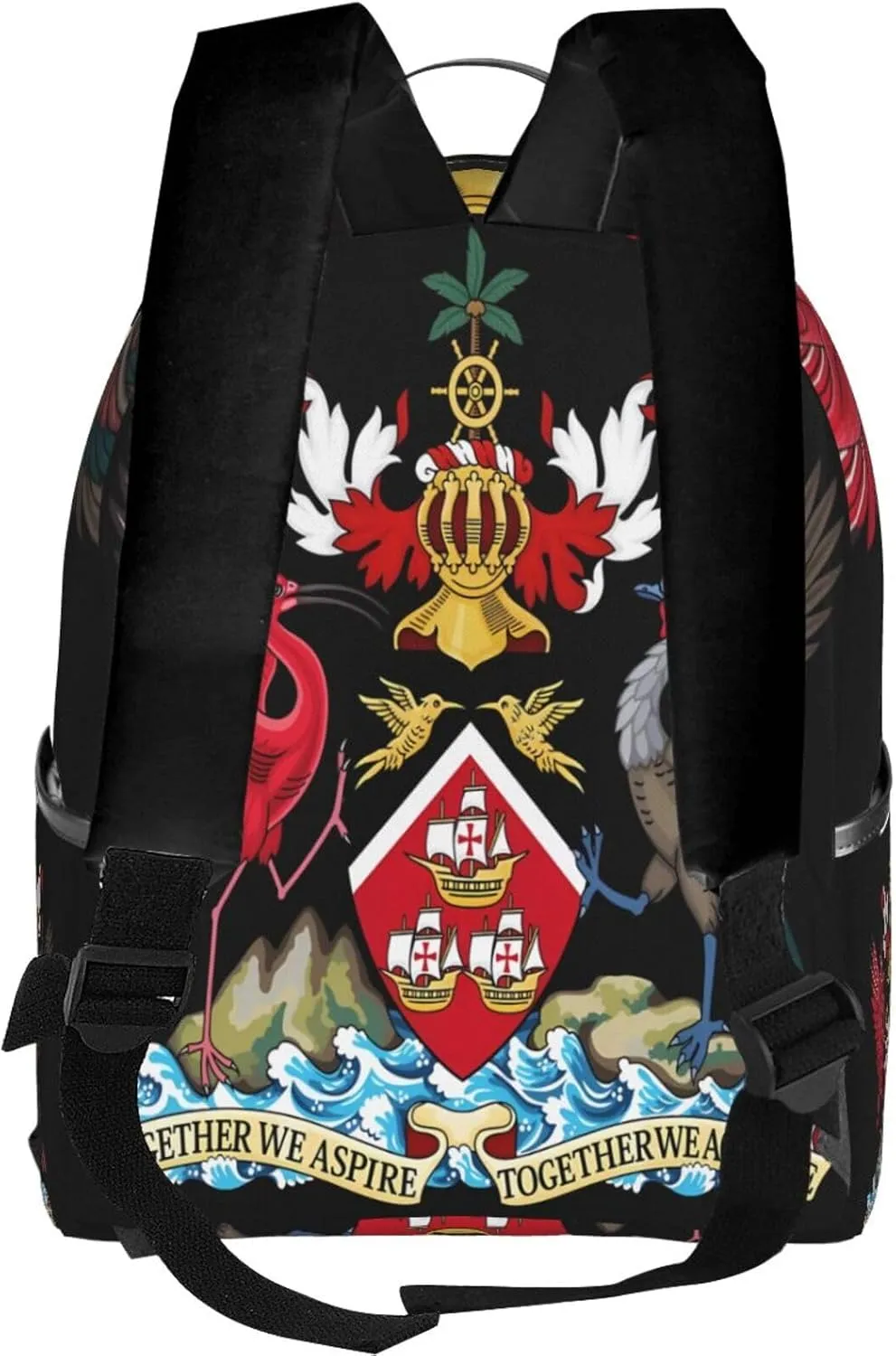 Trinidad and Tobago Coat of Arms Casual Backpacks Laptop Backpack Carry-on Daypack Sports Travel Rucksack Lightweight Working Bag for Outdoor Hiking Cycling Walking